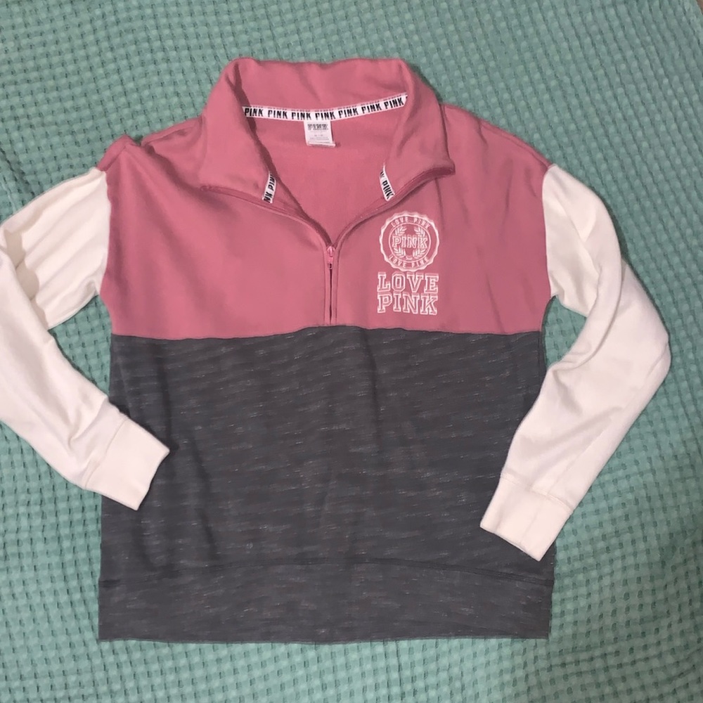 PINK Victoria Secret 1/2 Zip Sweat Shirt